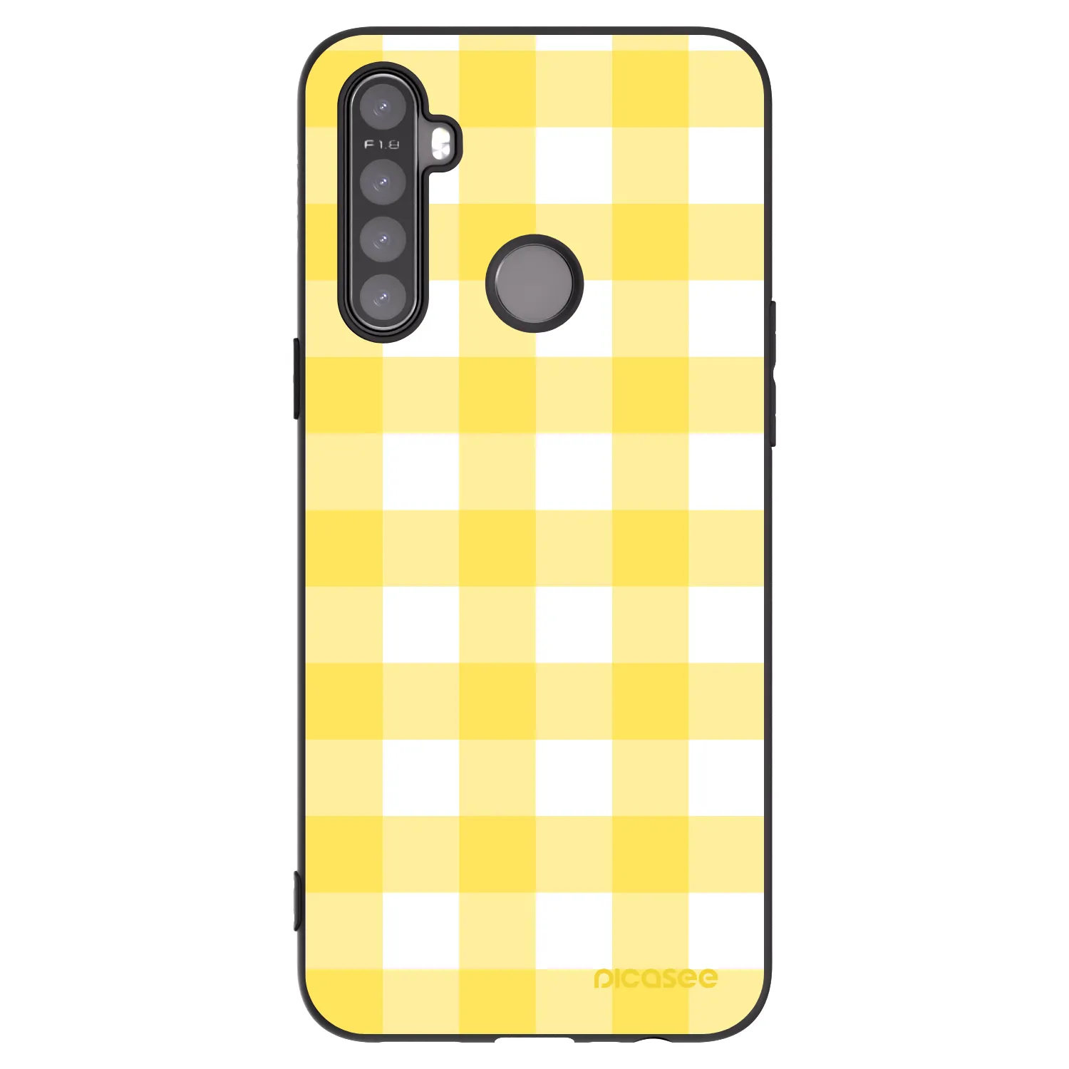 Picasee silikonski črni ovitek za Realme 5 - Gride lemon