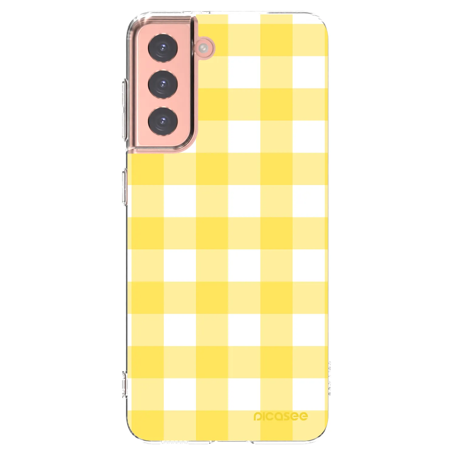Picasee silikonski prozorni ovitek za Samsung Galaxy S21 5G G991B - Gride lemon