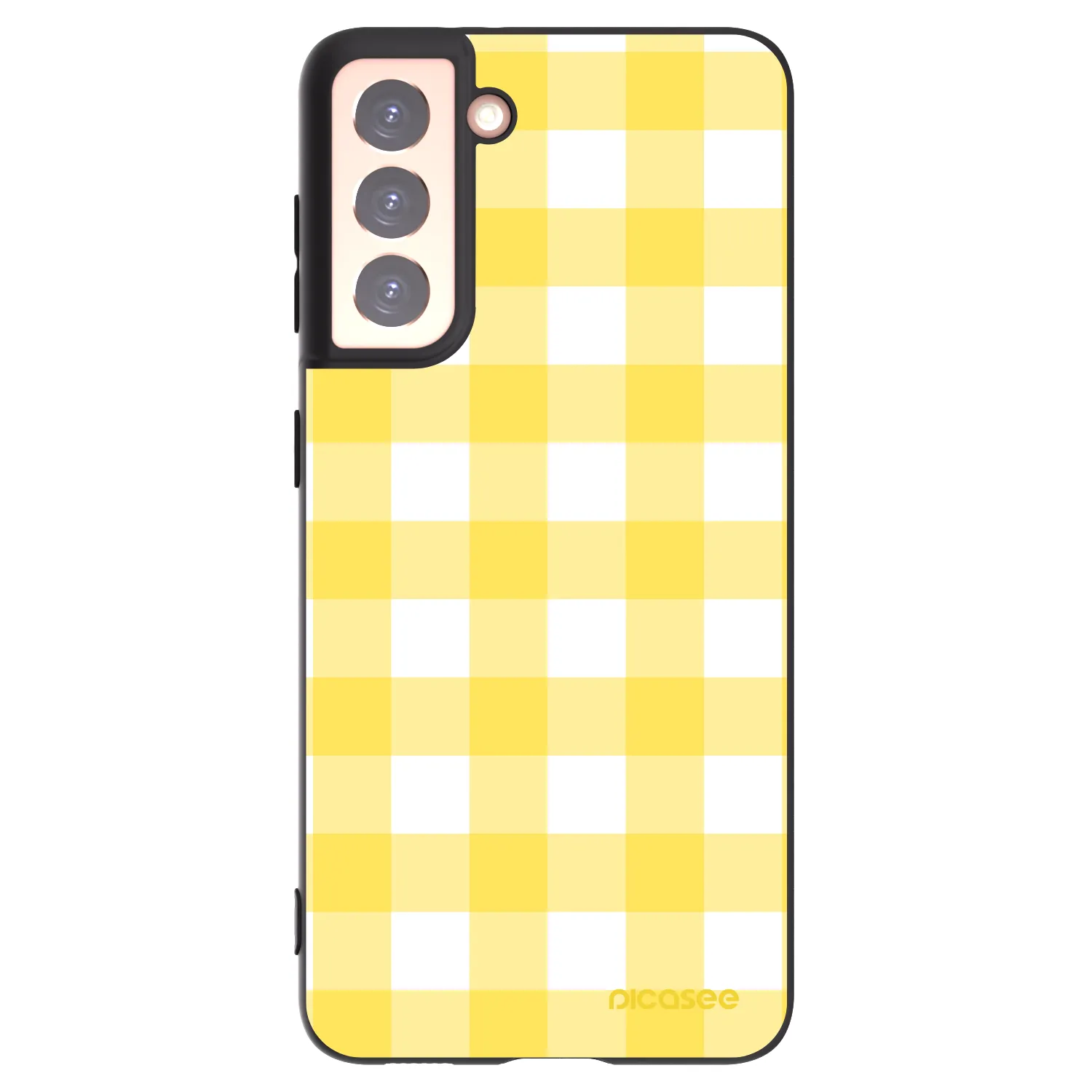 Picasee silikonski črni ovitek za Samsung Galaxy S21 5G G991B - Gride lemon