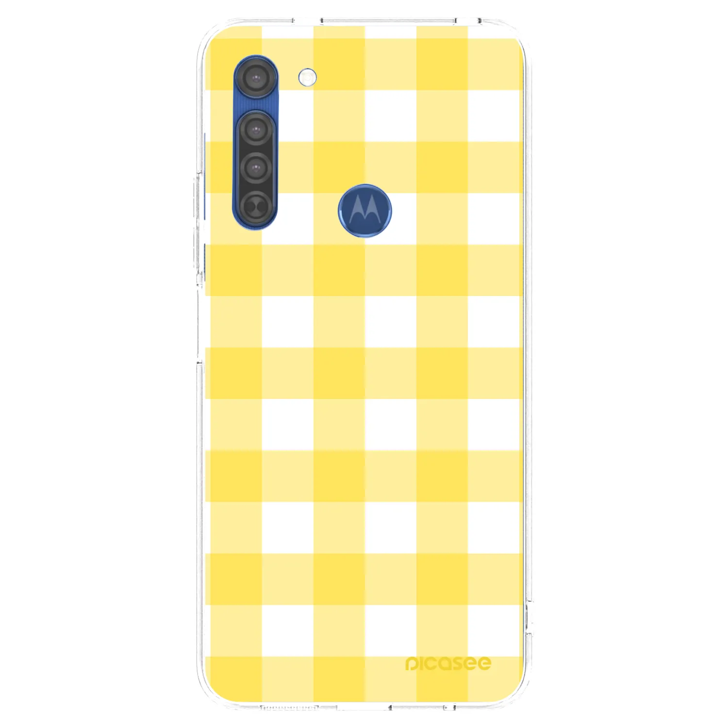 Picasee silikonski prozorni ovitek za Motorola Moto G8 - Gride lemon