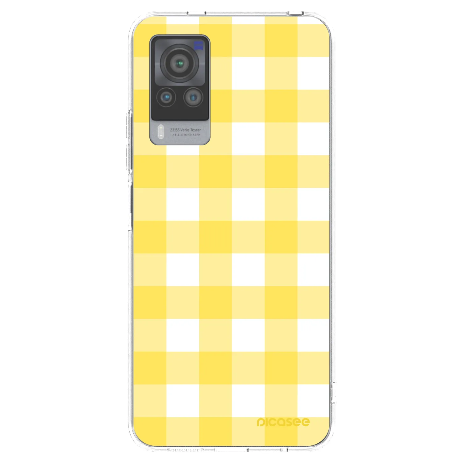 Picasee silikonski prozorni ovitek za Vivo X60 Pro 5G - Gride lemon