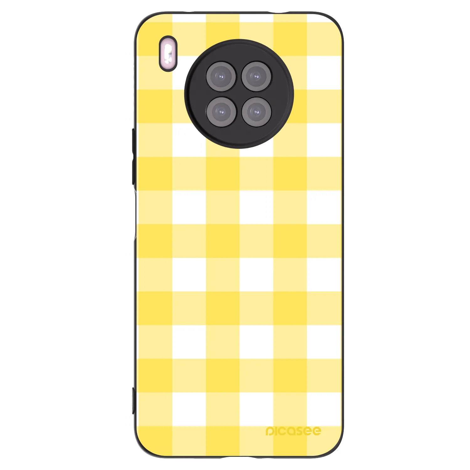 Picasee silikonski črni ovitek za Huawei Nova 8i - Gride lemon