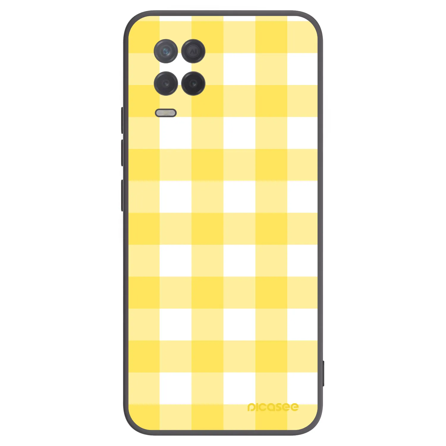 Picasee silikonski črni ovitek za Realme 8 5G - Gride lemon