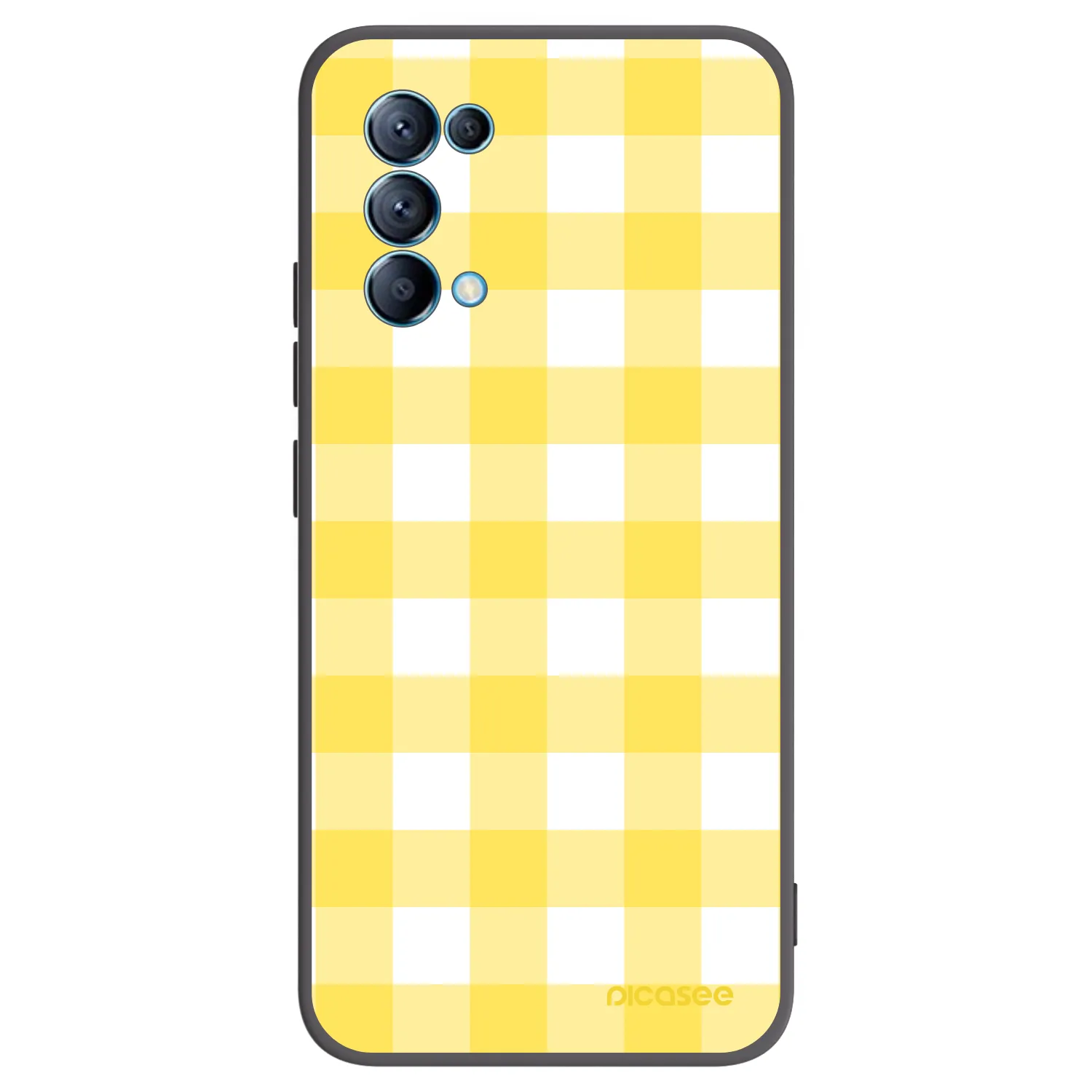 Picasee silikonski črni ovitek za OPPO A16s - Gride lemon