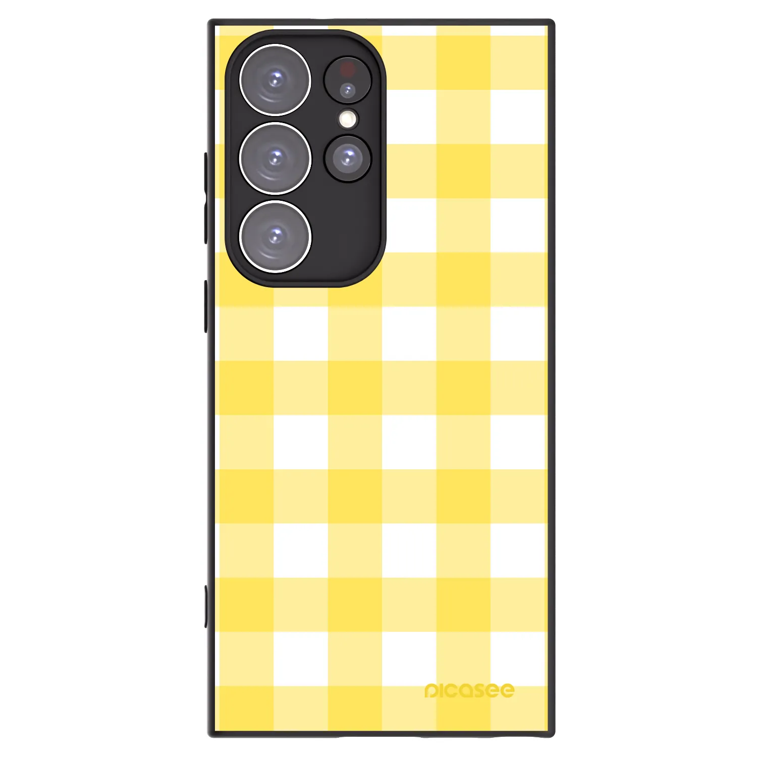 Picasee silikonski črni ovitek za Samsung Galaxy S23 Ultra 5G - Gride lemon