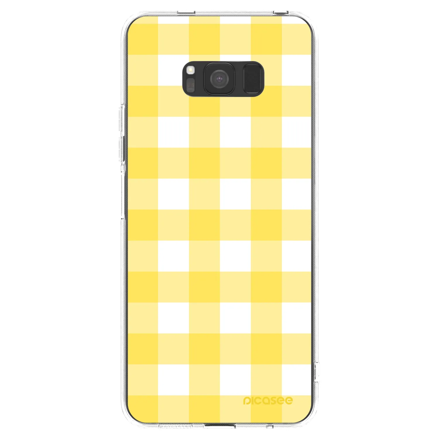 Picasee silikonski prozorni ovitek za Samsung Galaxy S8 G950F - Gride lemon