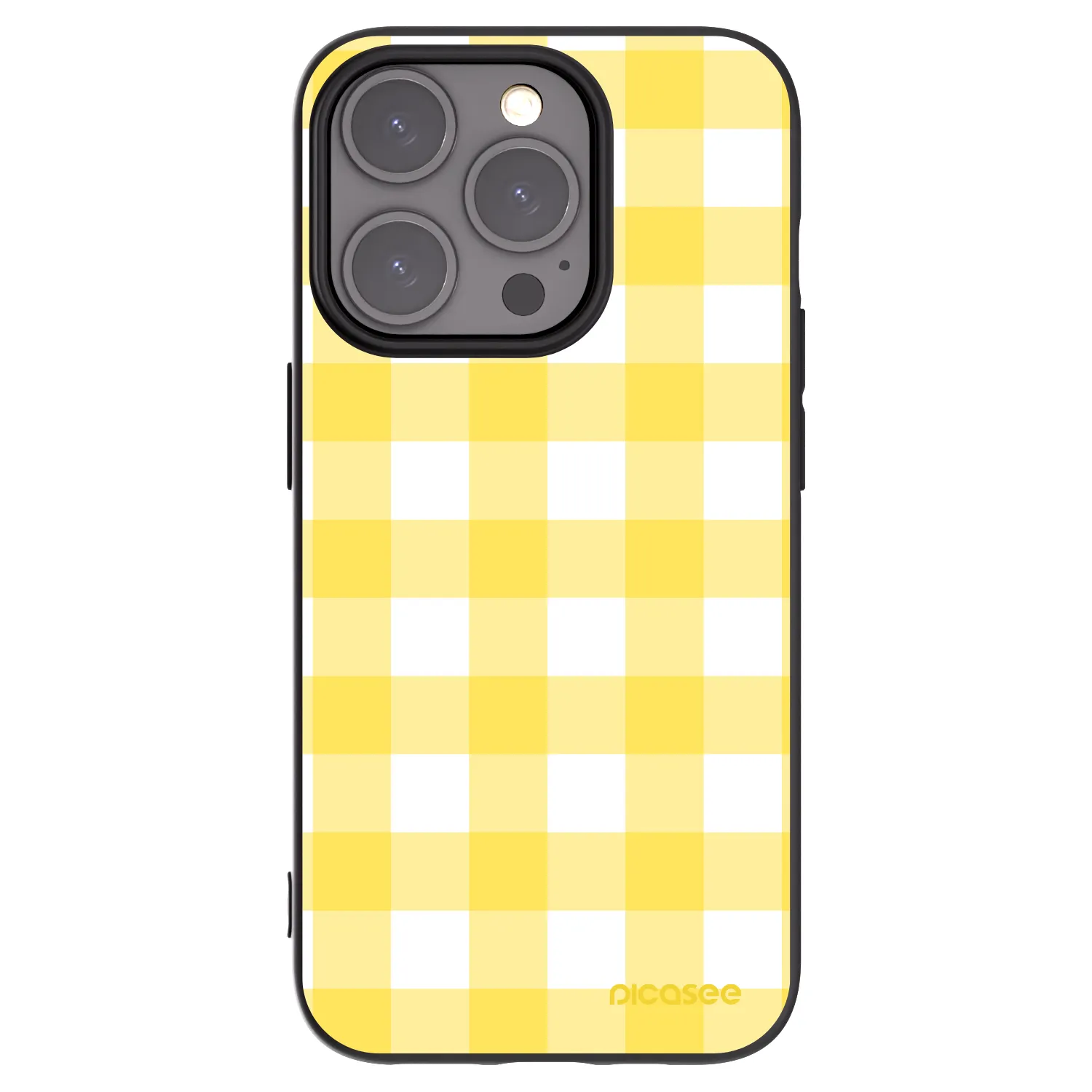 Picasee silikonski črni ovitek za Apple iPhone 15 Pro - Gride lemon