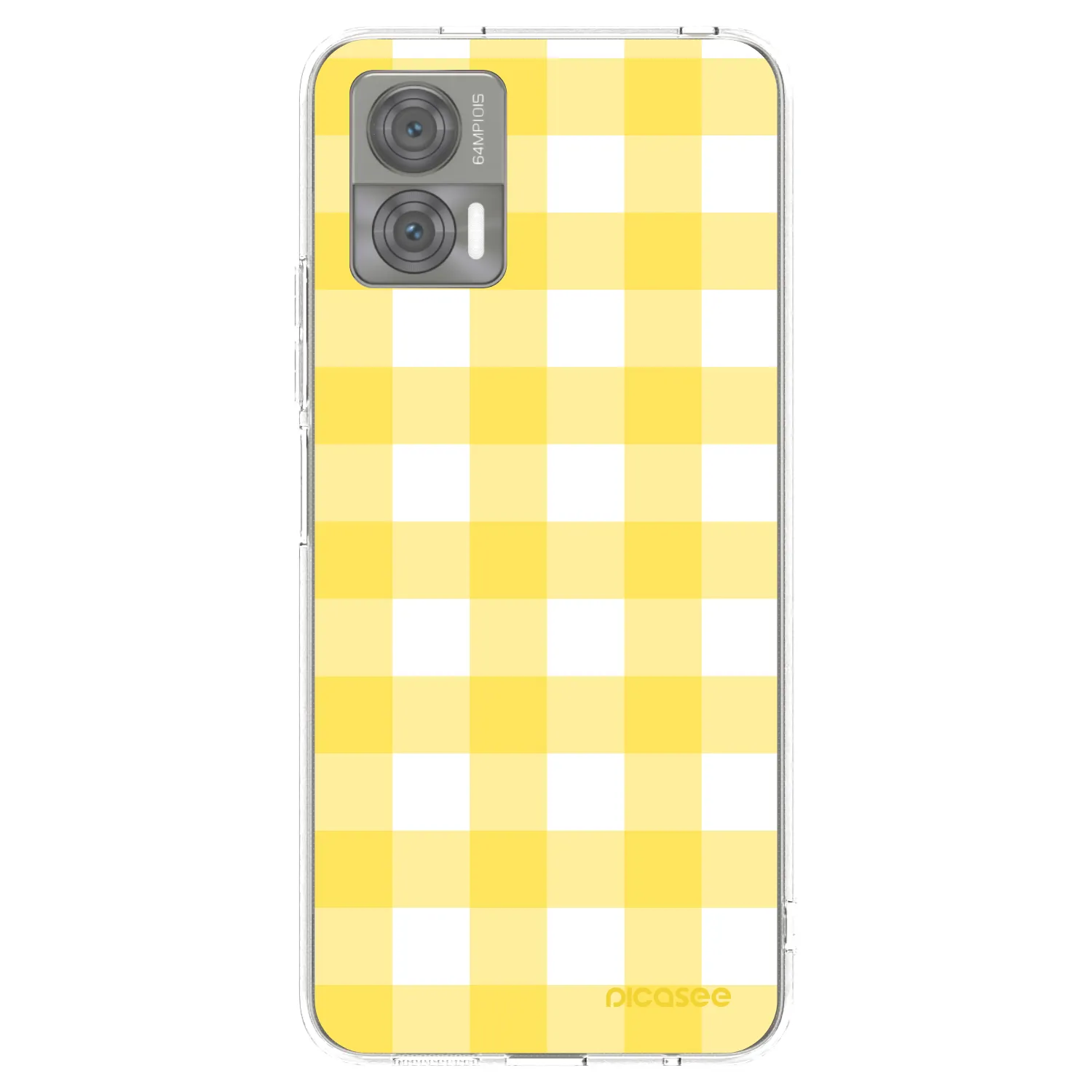 Picasee silikonski prozorni ovitek za Motorola Edge 30 Neo - Gride lemon