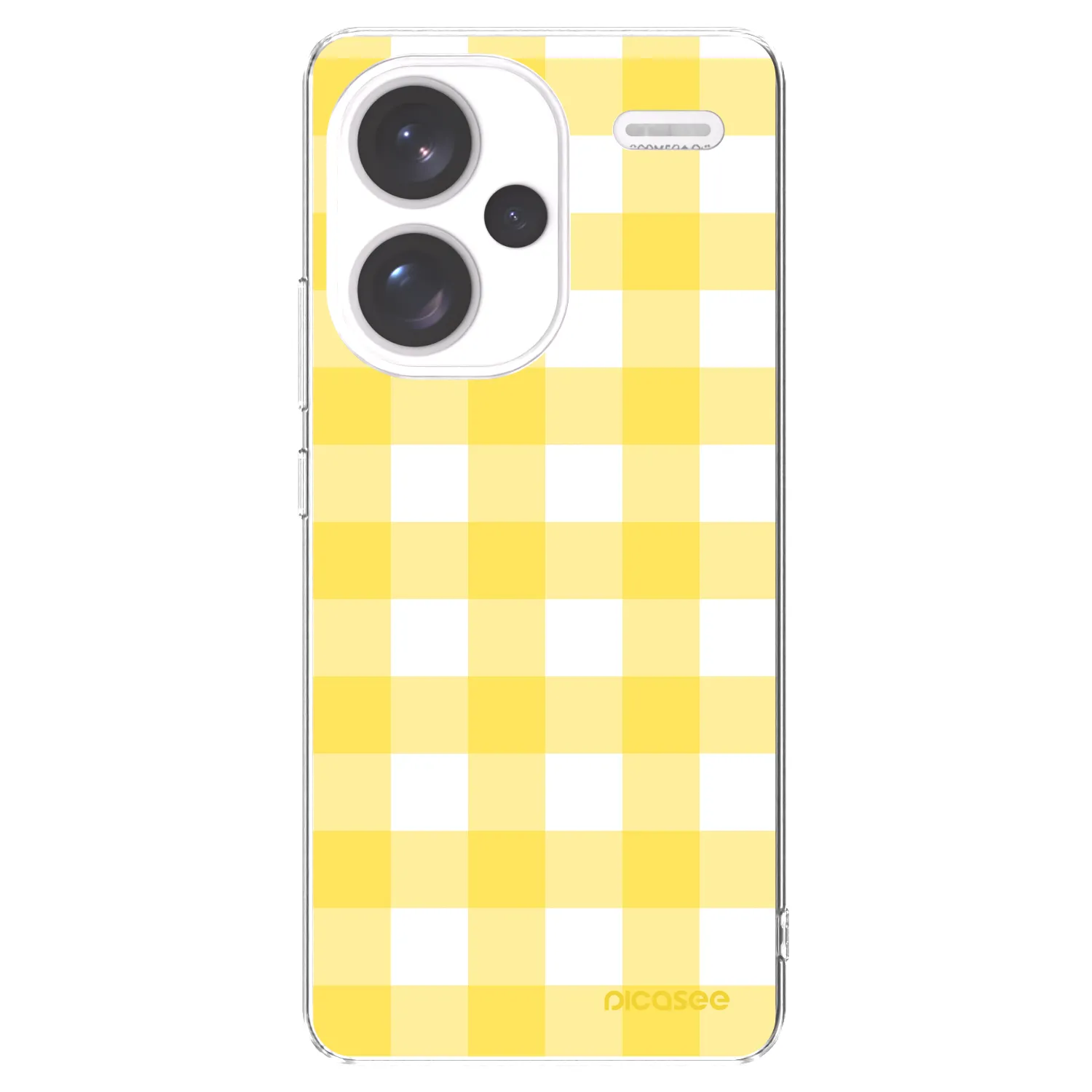 Picasee silikonski prozorni ovitek za Xiaomi Redmi Note 13 Pro+ 5G - Gride lemon