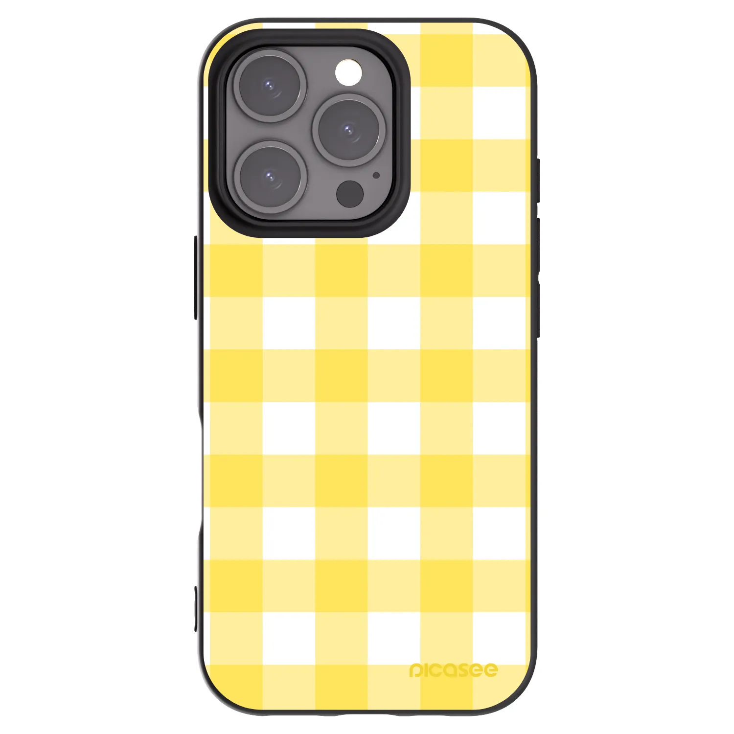 Picasee silikonski črni ovitek za Apple iPhone 16 Pro - Gride lemon