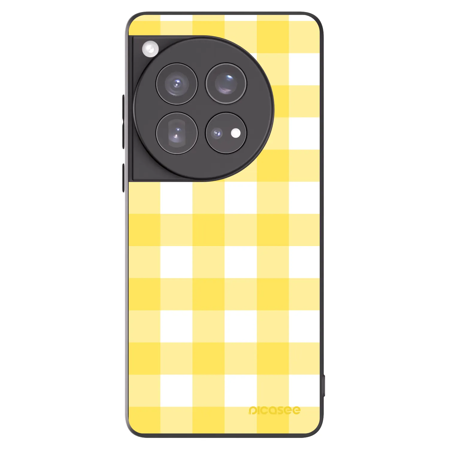 Picasee silikonski črni ovitek za OnePlus 12 5G - Gride lemon