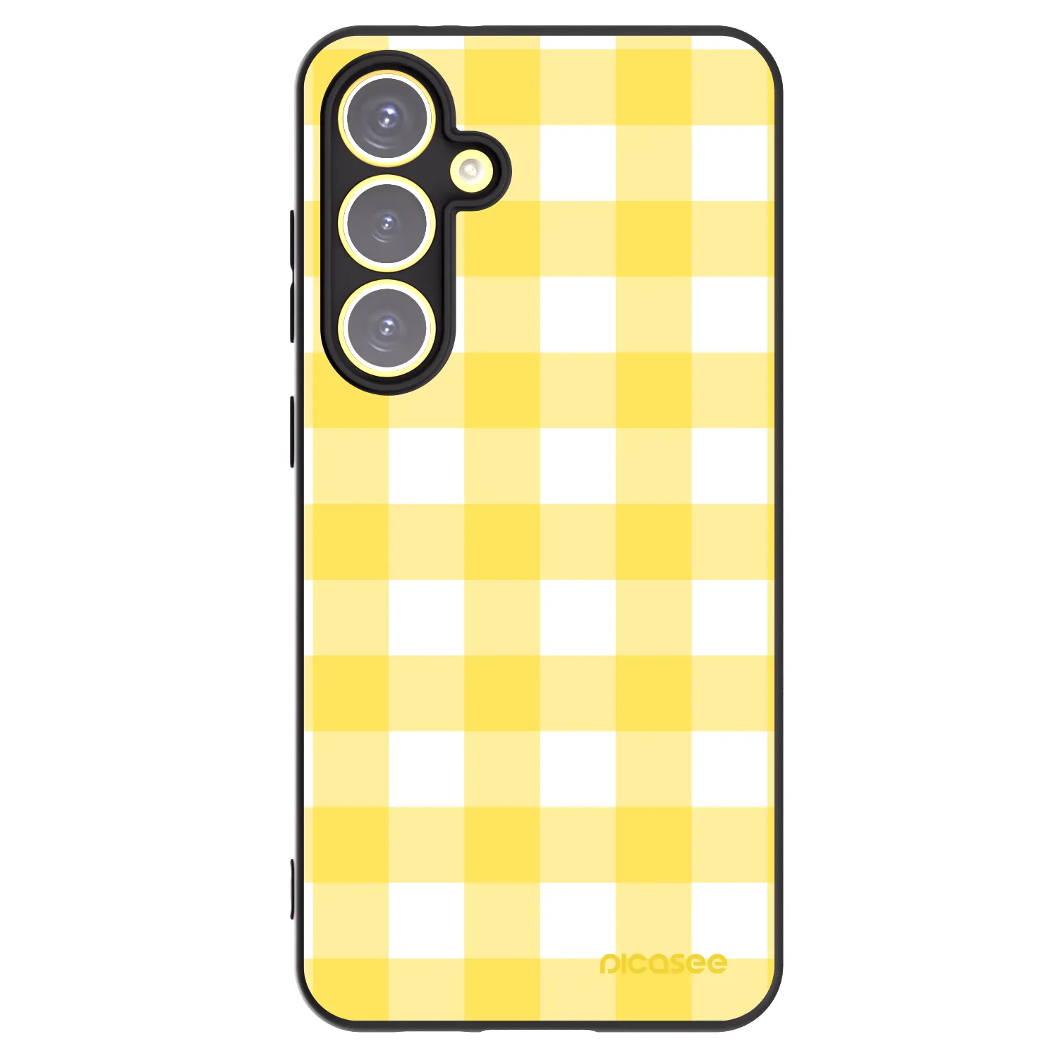 Picasee silikonski črni ovitek za Samsung Galaxy S24 FE S721B - Gride lemon