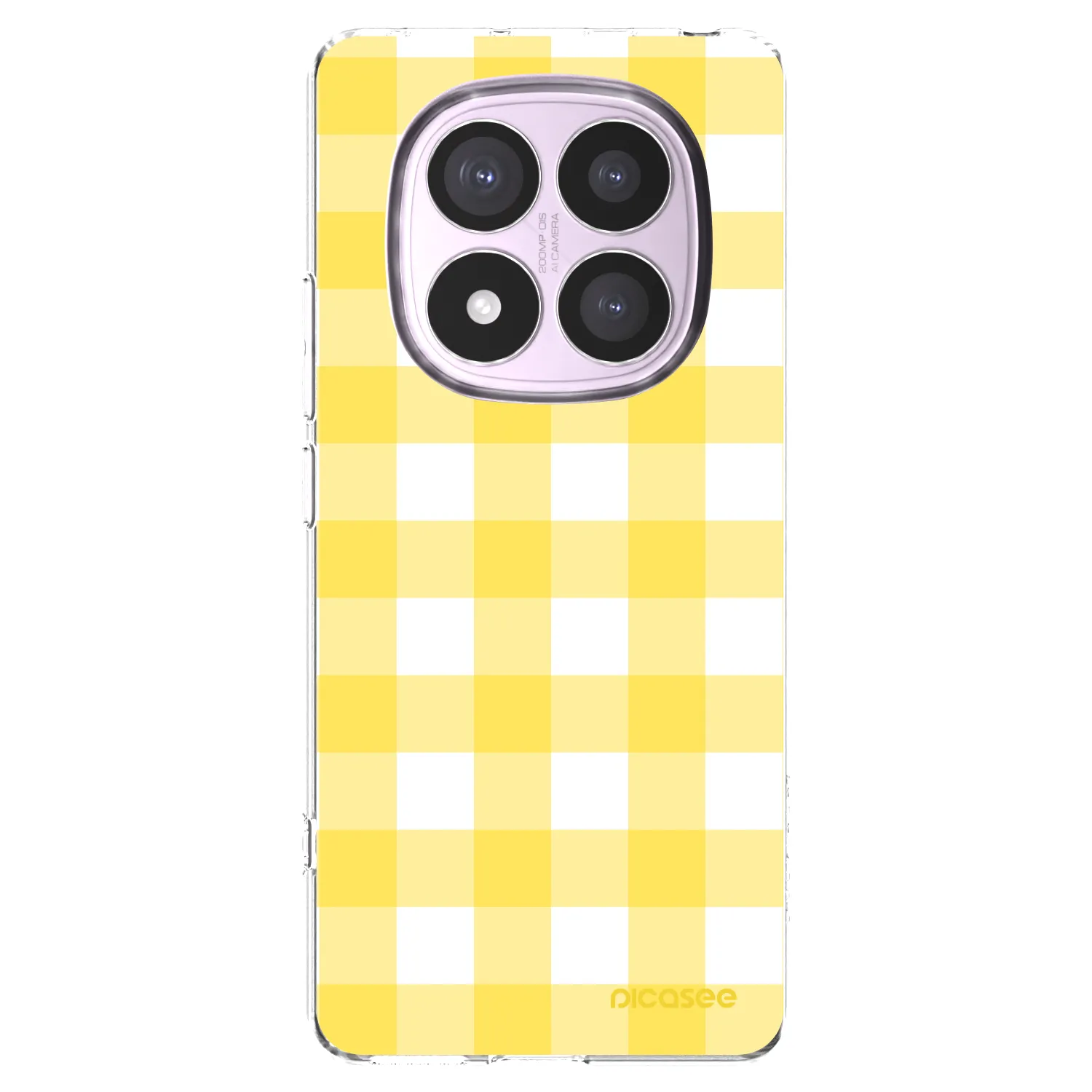 Picasee silikonski prozorni ovitek za Xiaomi Redmi Note 14 Pro 5G - Gride lemon