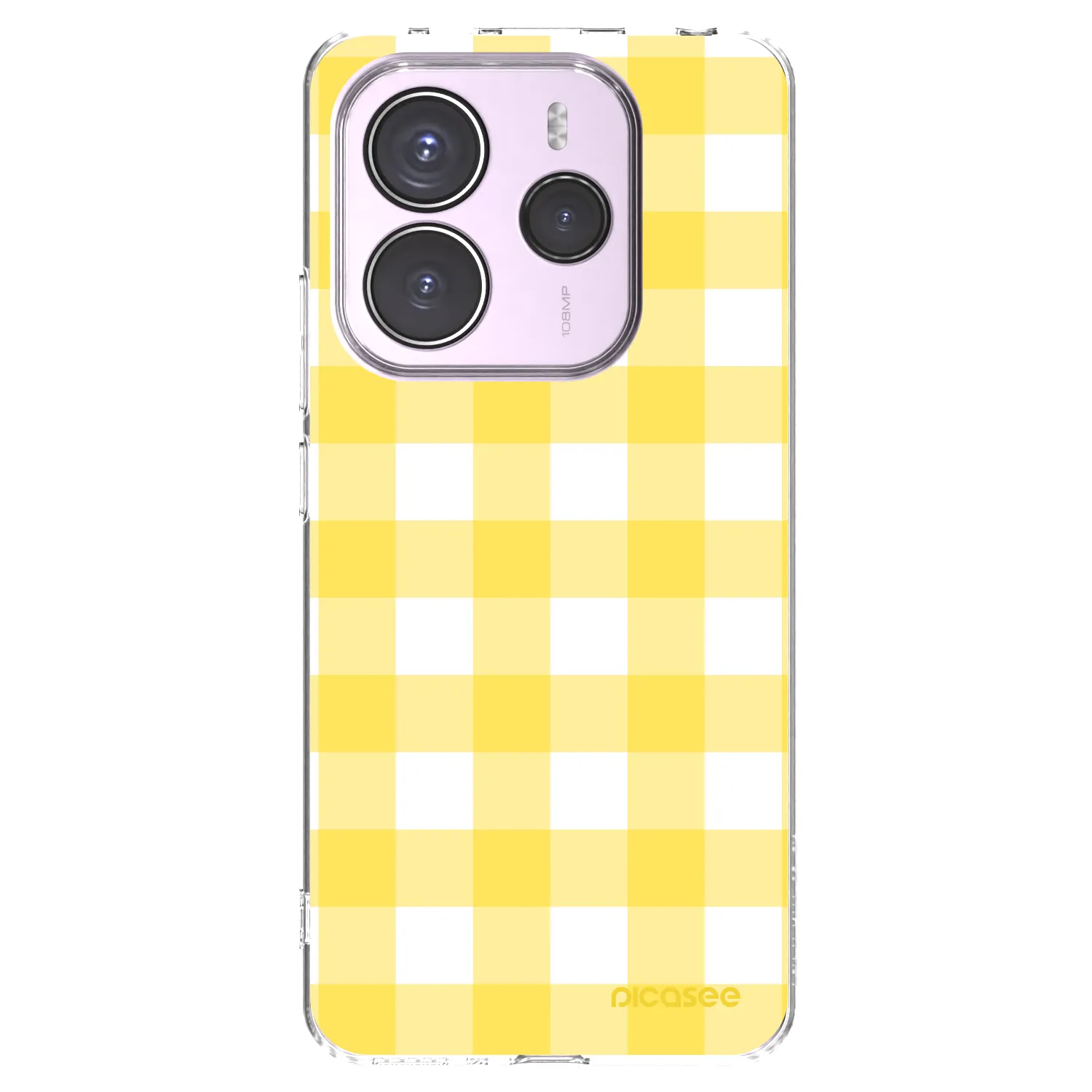 Picasee silikonski prozorni ovitek za Xiaomi Redmi Note 14 5G - Gride lemon