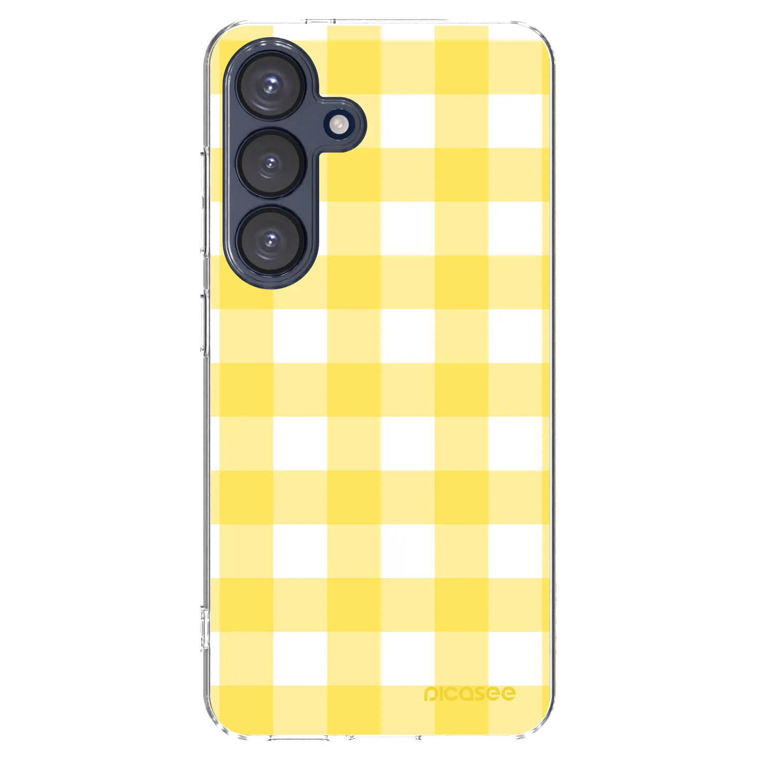 Picasee silikonski prozorni ovitek za Samsung Galaxy S25 5G - Gride lemon