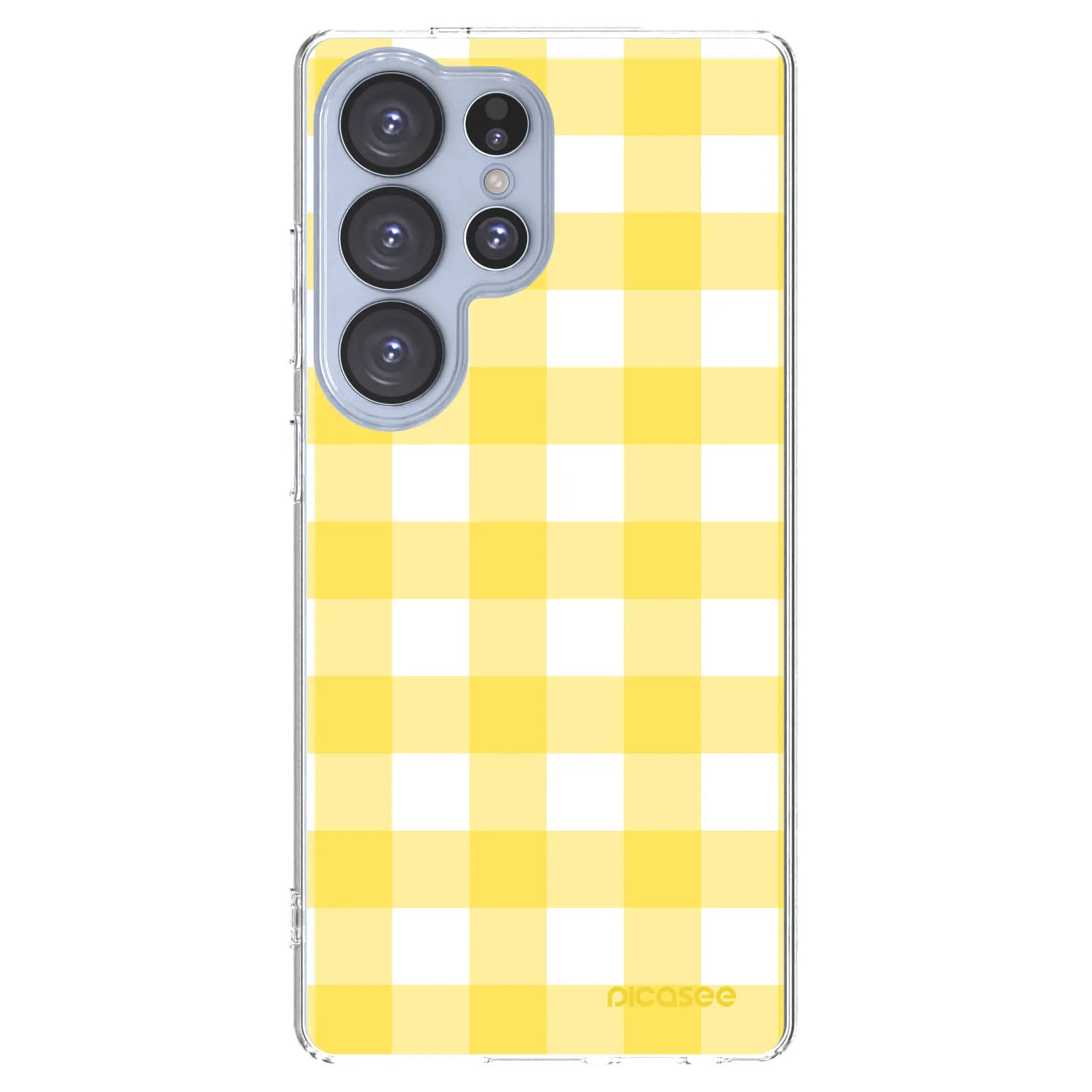 Picasee silikonski prozorni ovitek za Samsung Galaxy S25 Ultra 5G - Gride lemon