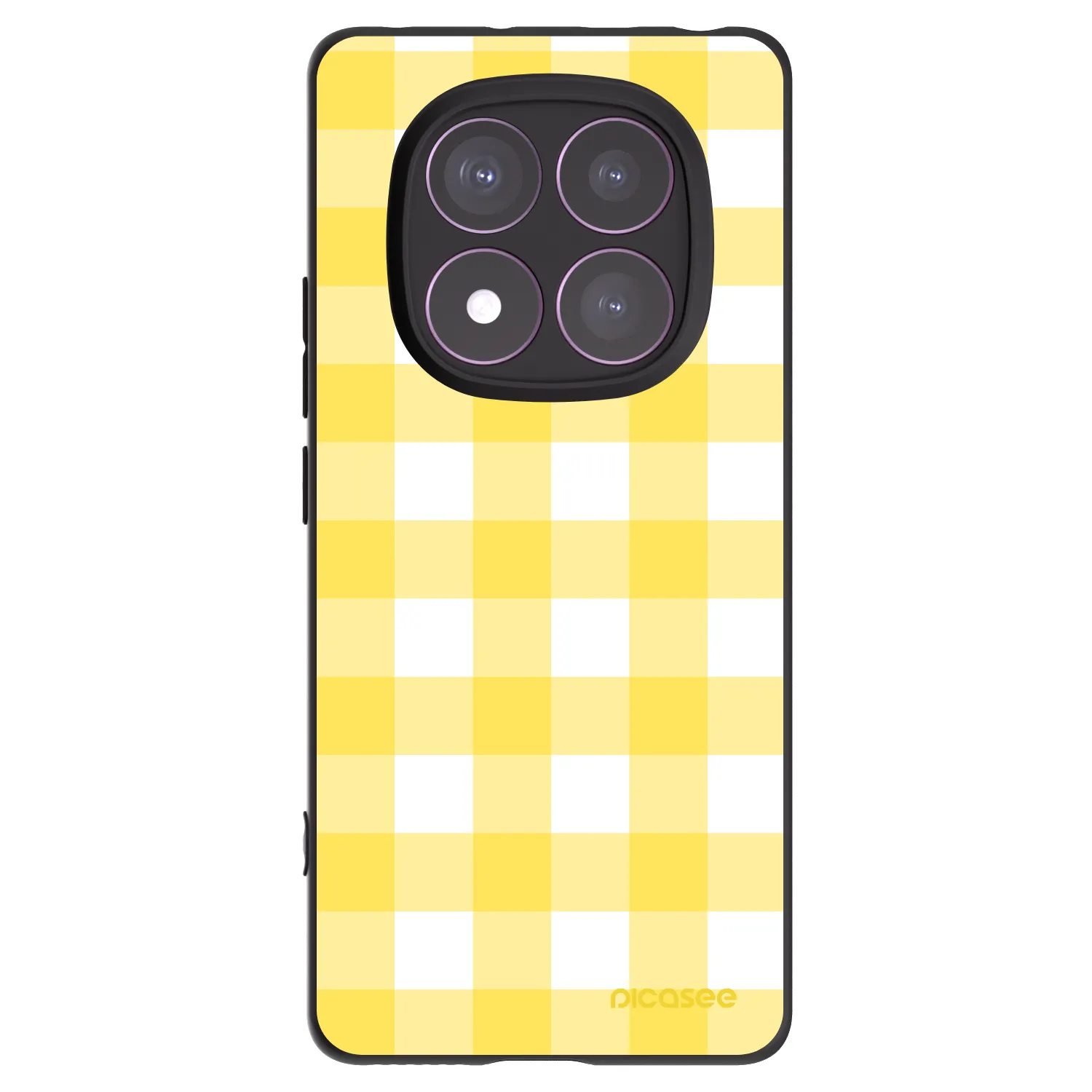 Picasee silikonski črni ovitek za Xiaomi Redmi Note 14 Pro 4G - Gride lemon