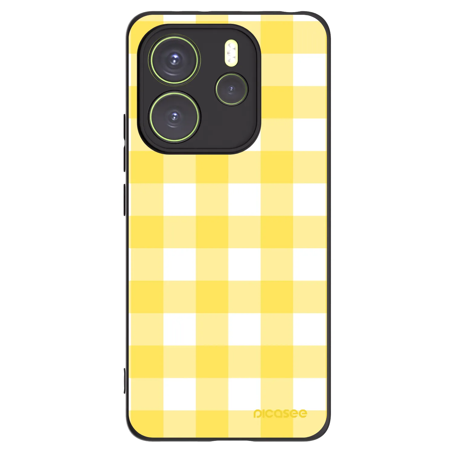 Picasee silikonski črni ovitek za Xiaomi Redmi Note 14 4G - Gride lemon