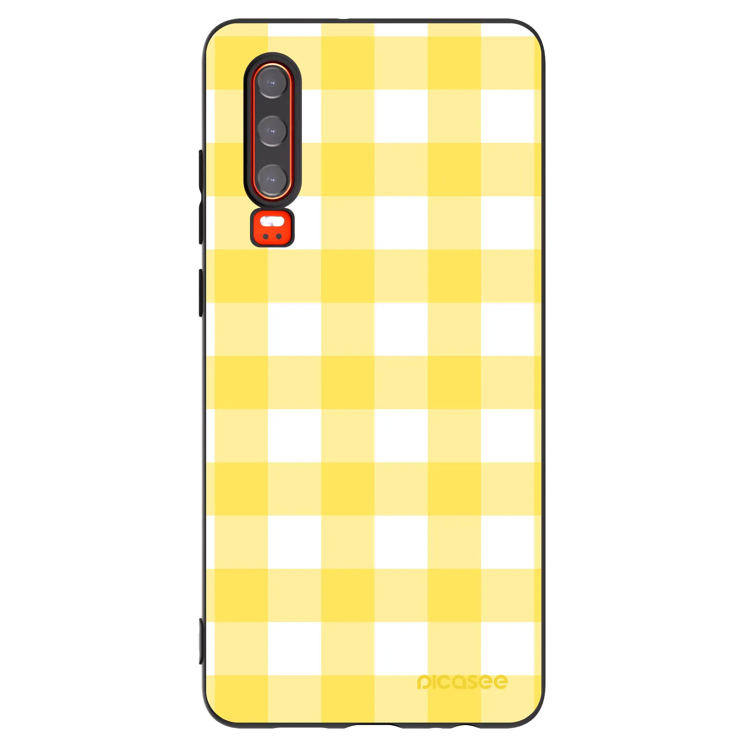 Picasee silikonski črni ovitek za Huawei P30 - Gride lemon