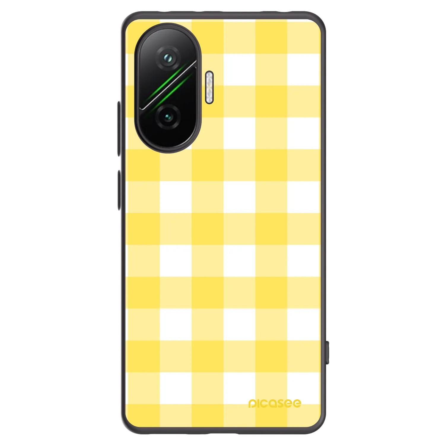 Picasee silikonski črni ovitek za Xiaomi Poco F7 5G - Gride lemon