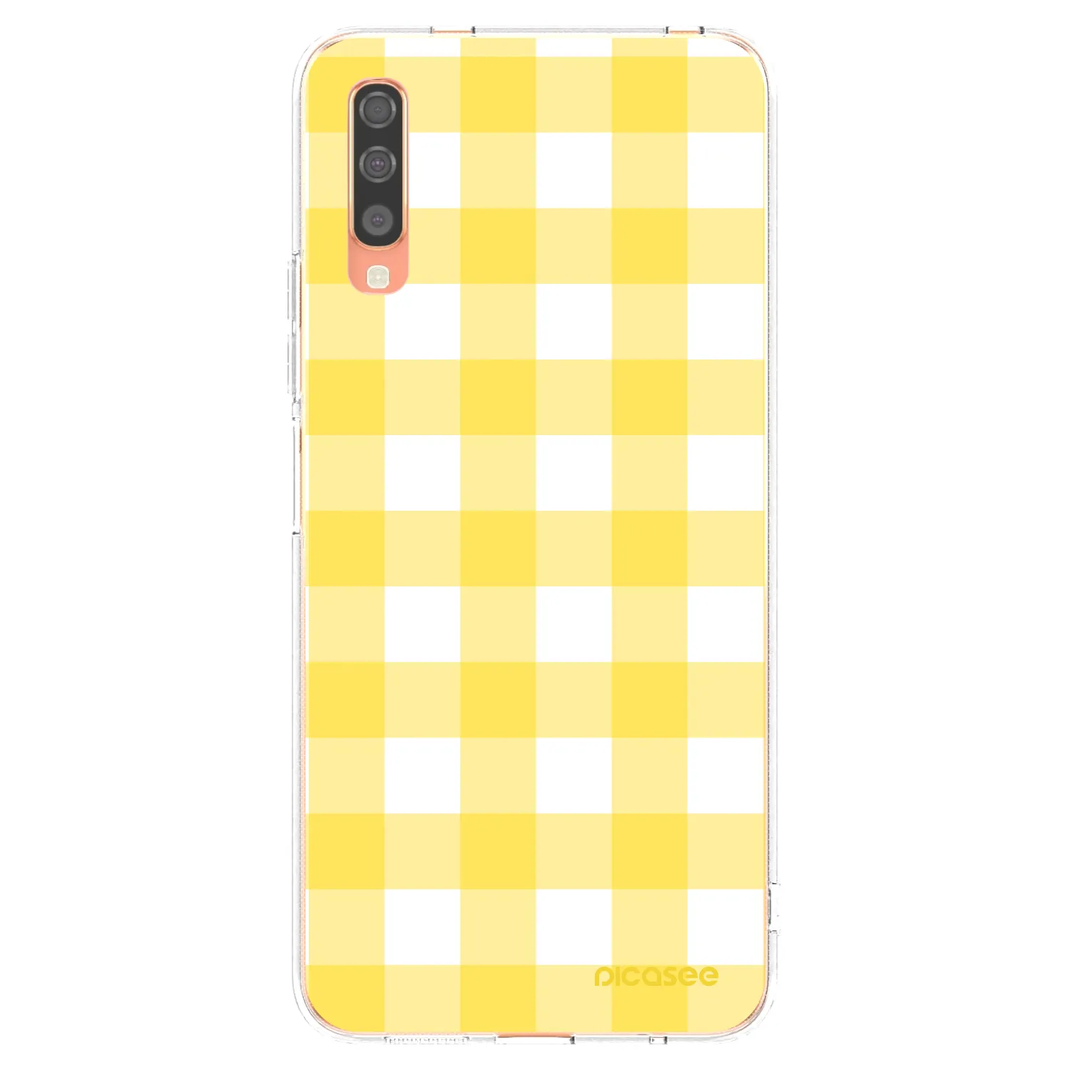 Picasee silikonski prozorni ovitek za Samsung Galaxy A70 A705F - Gride lemon