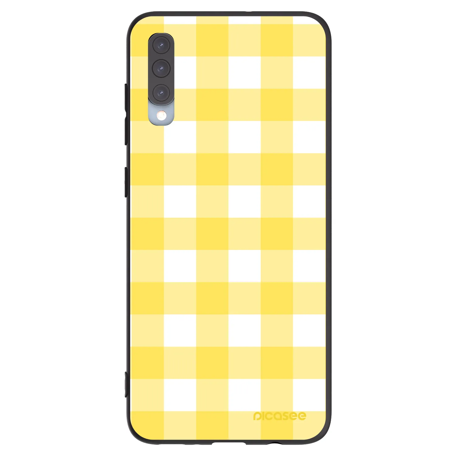 Picasee silikonski črni ovitek za Samsung Galaxy A70 A705F - Gride lemon