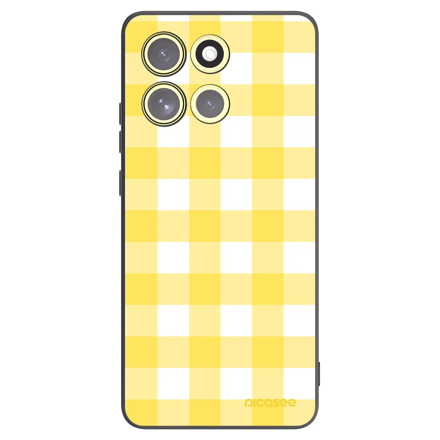 Picasee silikonski črni ovitek za Motorola Moto G86 Power 5G - Gride lemon