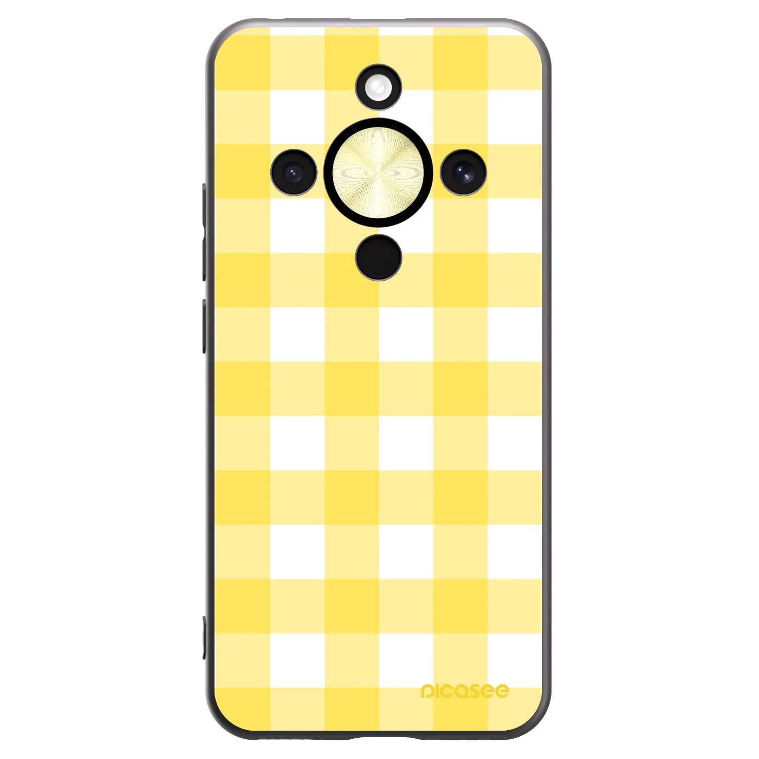 Picasee silikonski črni ovitek za Honor Magic8 Lite 5G - Gride lemon