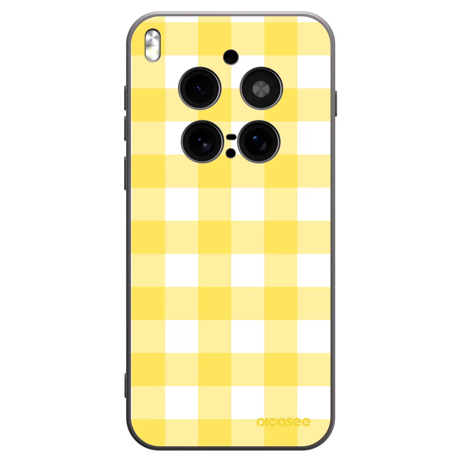 Picasee silikonski črni ovitek za Vivo X300 Pro - Gride lemon