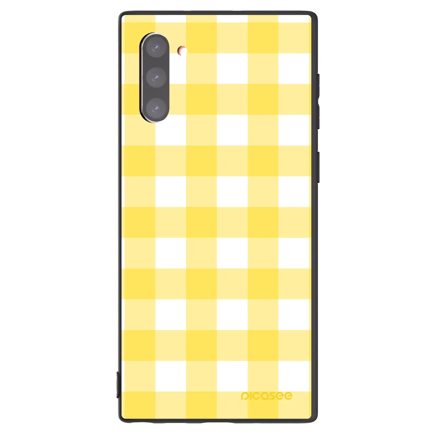 Picasee silikonski črni ovitek za Samsung Galaxy Note 10 N970F - Gride lemon