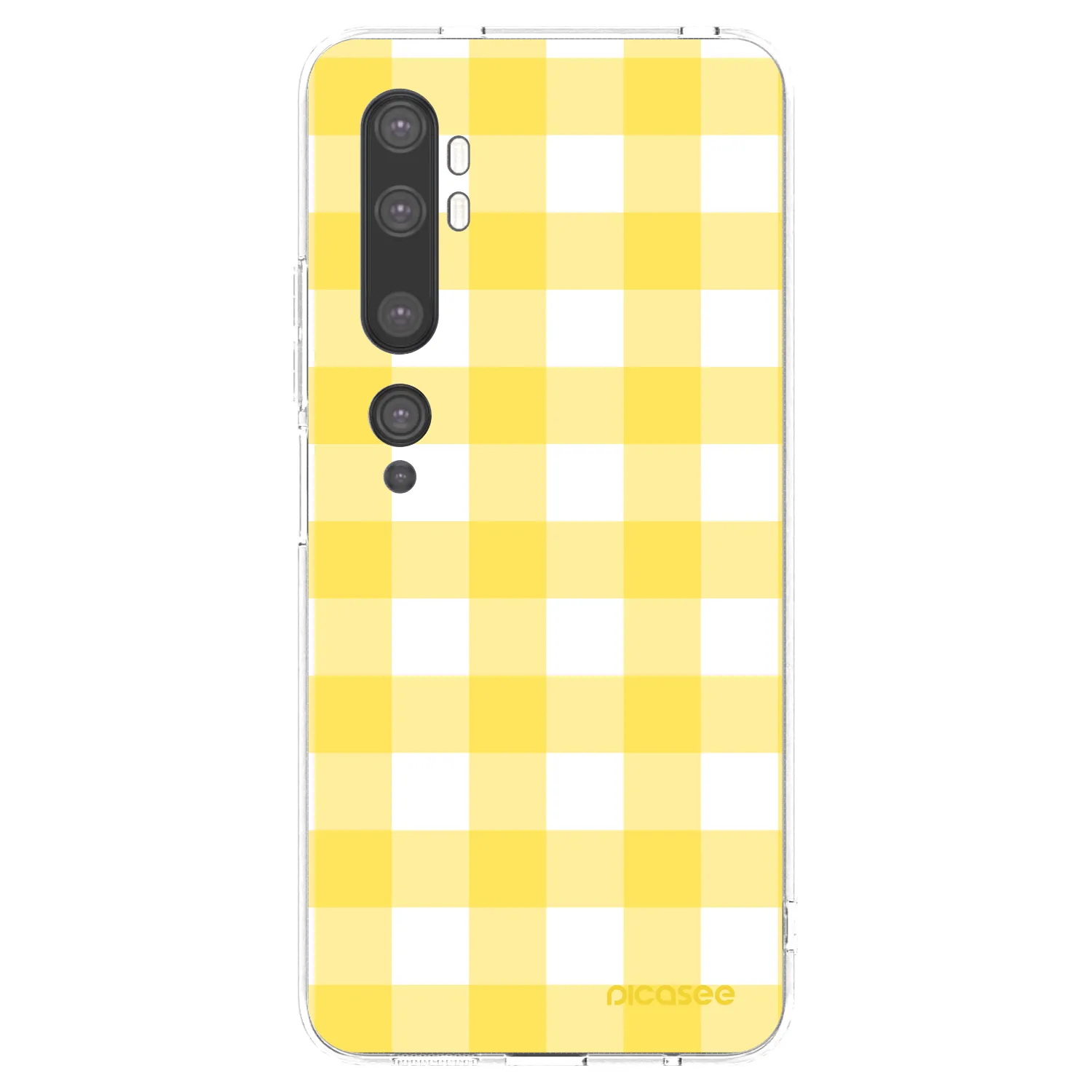 Picasee silikonski prozorni ovitek za Xiaomi Mi Note 10 (Pro) - Gride lemon