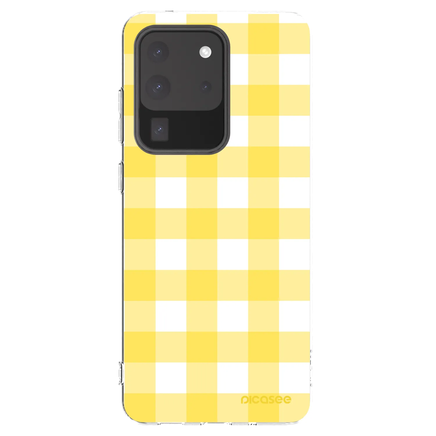 Picasee silikonski prozorni ovitek za Samsung Galaxy S20 Ultra 5G G988F - Gride lemon