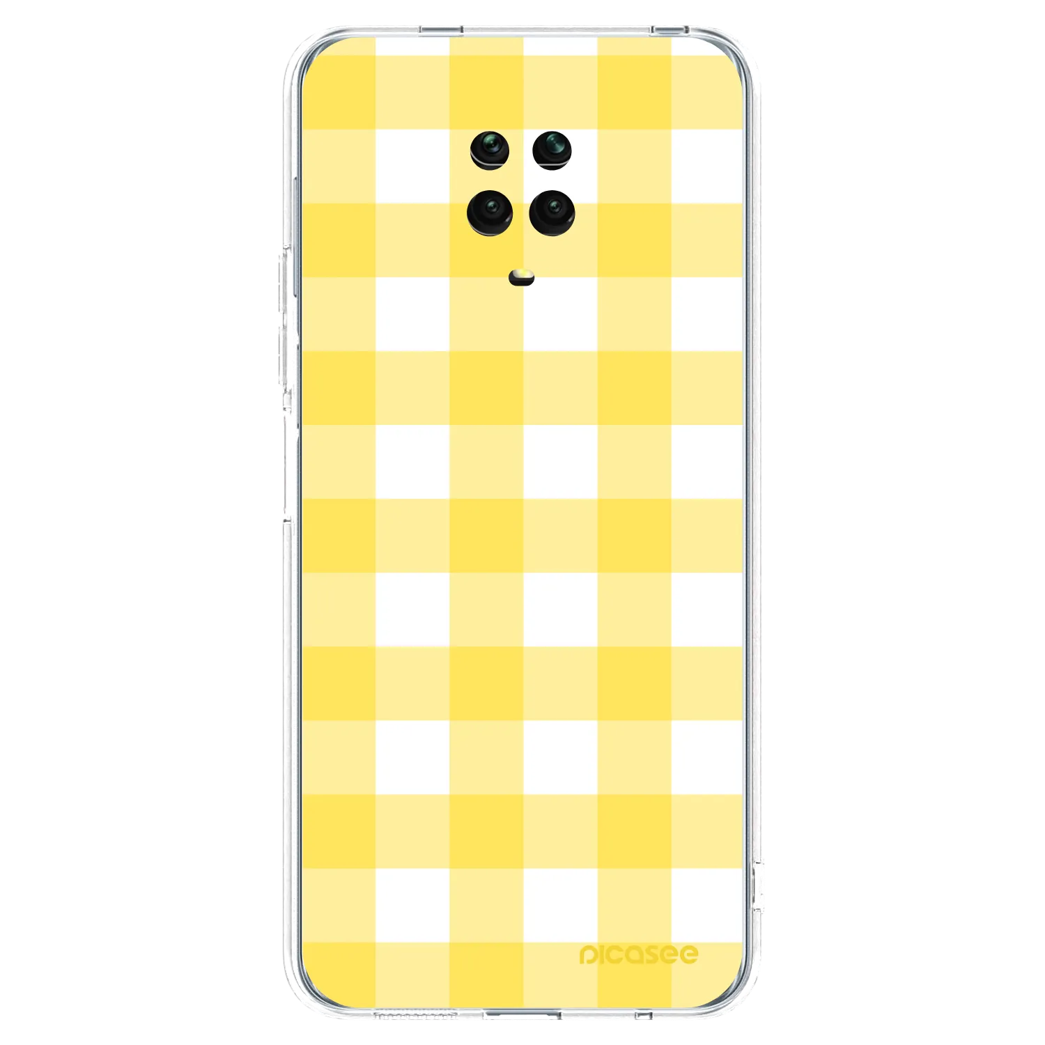 Picasee silikonski prozorni ovitek za Xiaomi Redmi Note 9 Pro - Gride lemon