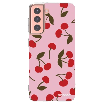 Picasee silikonski prozorni ovitek za Samsung Galaxy S21 5G G991B - Cherry