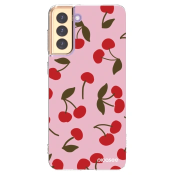 Picasee silikonski prozorni ovitek za Samsung Galaxy S21+ 5G G996F - Cherry