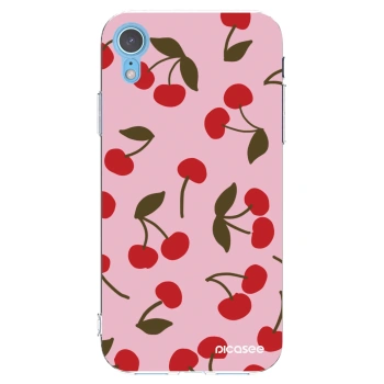Picasee silikonski prozorni ovitek za Apple iPhone XR - Cherry