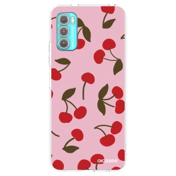 Picasee silikonski prozorni ovitek za Motorola Moto G60 - Cherry