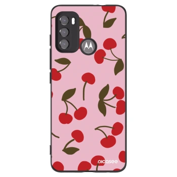 Picasee silikonski črni ovitek za Motorola Moto G60 - Cherry