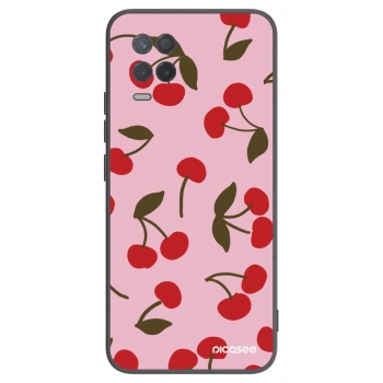 Picasee silikonski črni ovitek za Realme 8 5G - Cherry