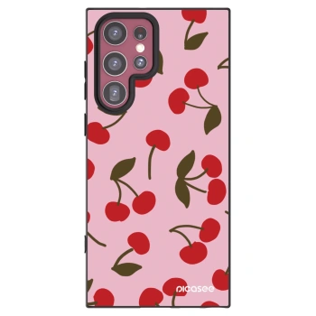 Picasee silikonski črni ovitek za Samsung Galaxy S22 Ultra 5G - Cherry
