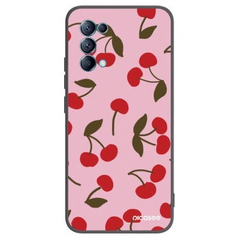 Picasee silikonski črni ovitek za OPPO A16s - Cherry