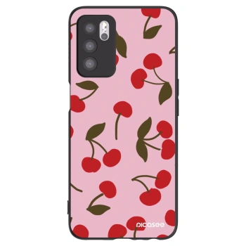 Picasee silikonski črni ovitek za OPPO A16s - Cherry