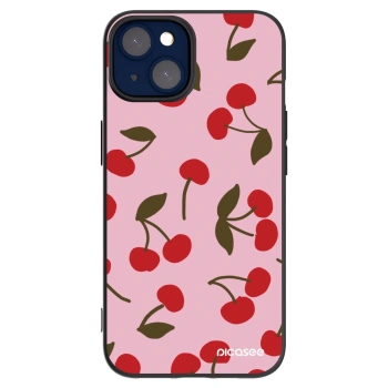 Picasee silikonski črni ovitek za Apple iPhone 14 - Cherry