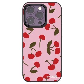 Picasee silikonski črni ovitek za Apple iPhone 14 Pro - Cherry