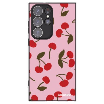 Picasee silikonski črni ovitek za Samsung Galaxy S23 Ultra 5G - Cherry