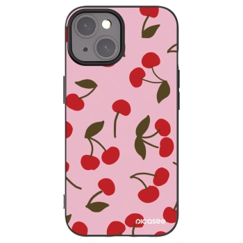 Picasee silikonski črni ovitek za Apple iPhone 15 - Cherry