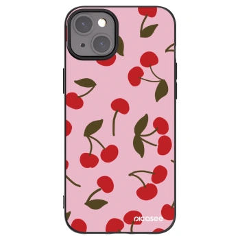 Picasee silikonski črni ovitek za Apple iPhone 15 Plus - Cherry