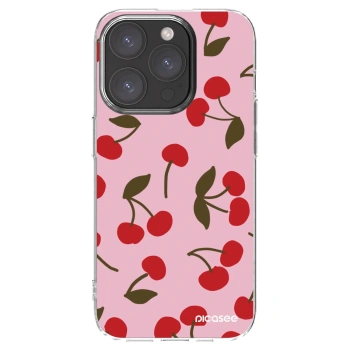 Picasee silikonski prozorni ovitek za Apple iPhone 15 Pro - Cherry