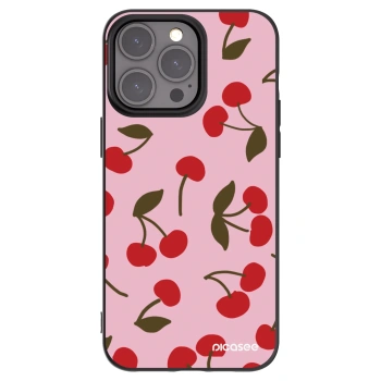 Picasee silikonski črni ovitek za Apple iPhone 15 Pro Max - Cherry