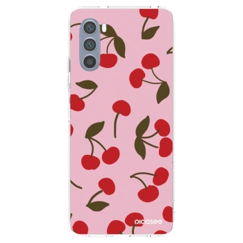 Picasee silikonski prozorni ovitek za Motorola Moto G62 - Cherry